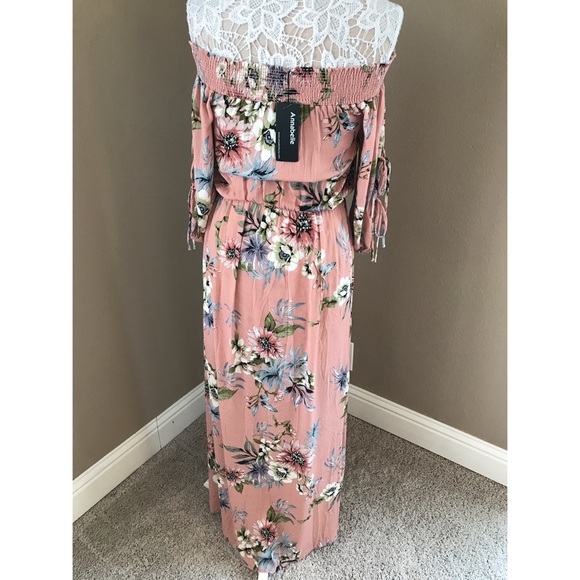 Off the shoulder floral long maxi dress - Picture 4 of 7